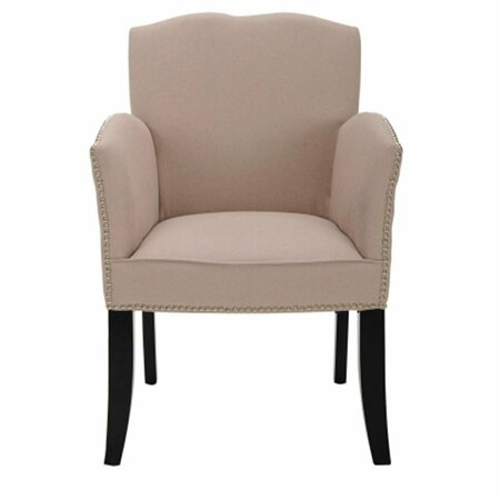 SAFAVIEH Isabella Tan Linen Arm Chair MCR4539A